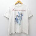 XL★古着 半袖 ビンテージ ロック バンド Tシャツ メンズ 90年代 90s ソーヤーブラウン コットン クルーネック USA製 白 26apr25
