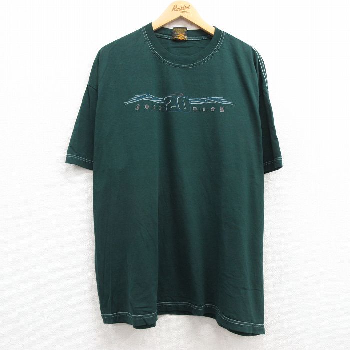 00s 半袖Tシャツ レーシングカー グリーン XL | 古着