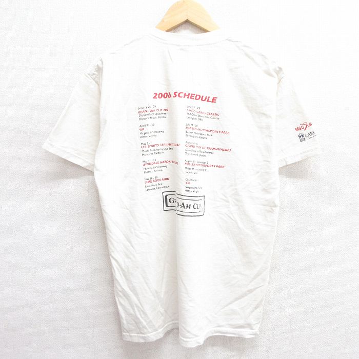 L★古着 半袖 ビンテージ Tシャツ メンズ 00年代 00s レーシング フォード Ford コットン クルーネック 白 ホワイト 25apr25 中古