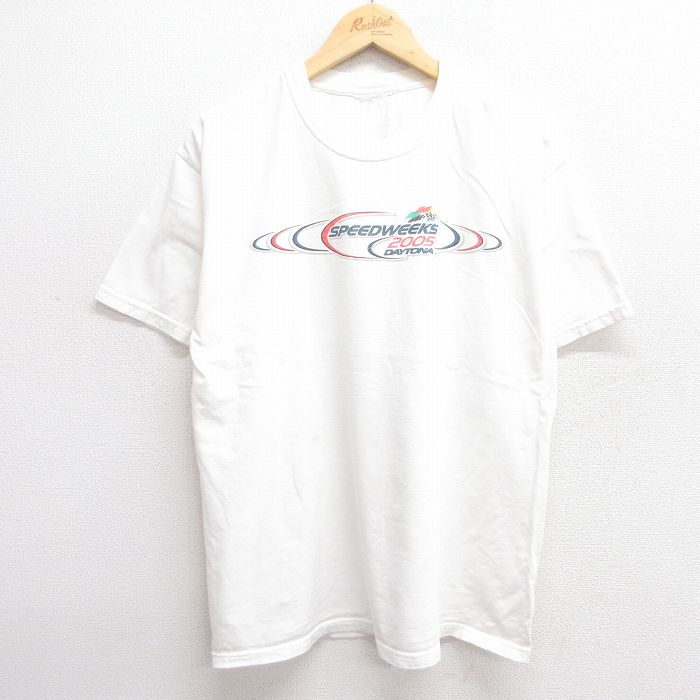 00s 半袖Tシャツ NASCAR SPEEDWEEKS デイトナ ホワイト L | 古着