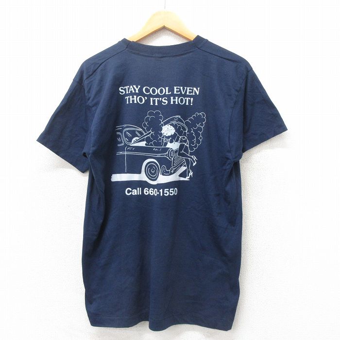 L★古着 スクリーンスターズ 半袖 ビンテージ Tシャツ メンズ 80年代 80s 車 クルーネック USA製 紺 ネイビー 【spe】 25may12 中古