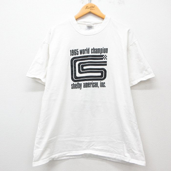 XL★古着 ヘインズ Hanes 半袖 ビンテージ Tシャツ メンズ 00年代 00s シェルビー コブラ コットン クルーネック USA製 白 ホワイト 【spe】 25may15 中古