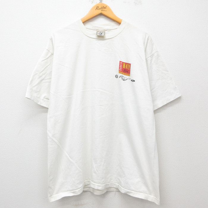 XL★古着 半袖 ビンテージ Tシャツ メンズ 90年代 90s フォード 白 ホワイト 【spe】 25may15 中古