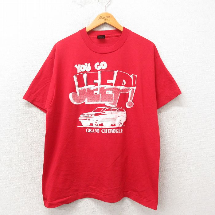 【50%OFF】フルーツオブザルーム 90s 半袖Tシャツ ジープグランドチェロキー レッド XL | 古着