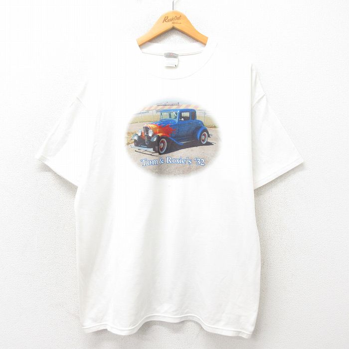 00s 半袖Tシャツ ホットロッド ホワイト XL | 古着