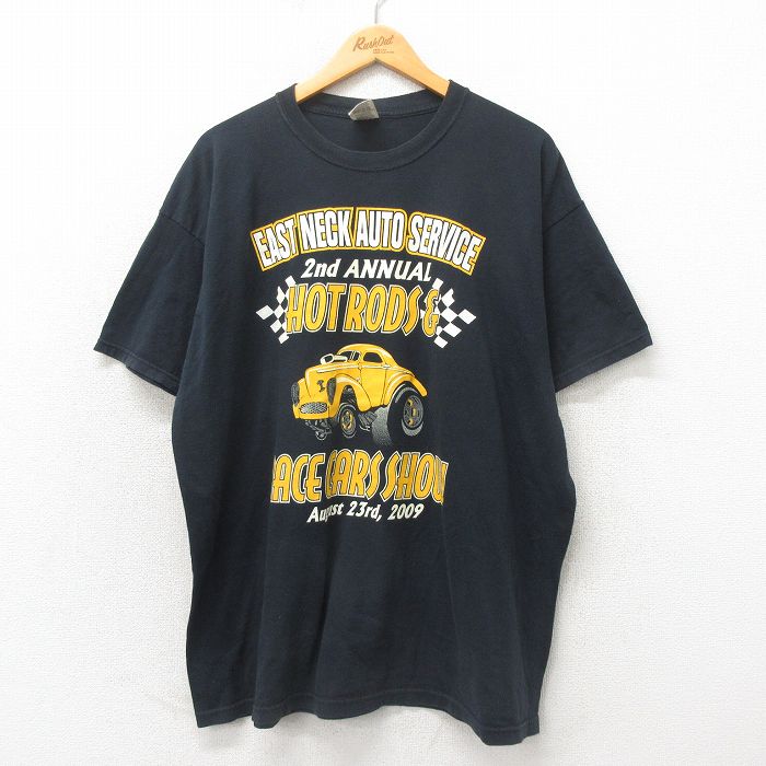 フルーツオブザルーム 00s 半袖Tシャツ ホットロッド ブラック XL | 古着