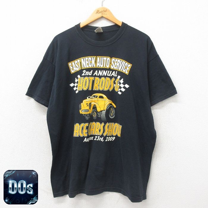 フルーツオブザルーム 00s 半袖Tシャツ ホットロッド ブラック XL | 古着