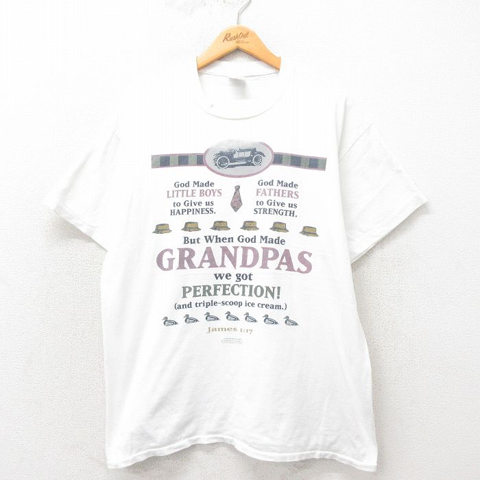90s 半袖Tシャツ グランパ ホワイト XL | 古着