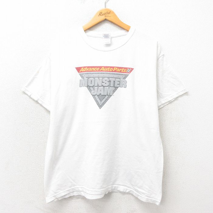 00s 半袖Tシャツ モンスタージャム ホワイト L | 古着