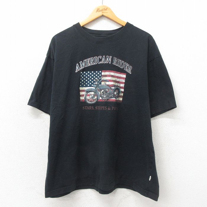 半袖Tシャツ バイク ブラック XL | 古着