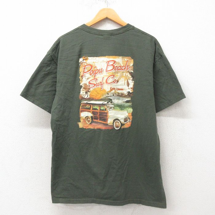 【50%OFF】XL★古着 半袖 ビンテージ Tシャツ メンズ 00年代 00s ウッディワゴン コットン クルーネック 緑 グリーン 25may31 中古