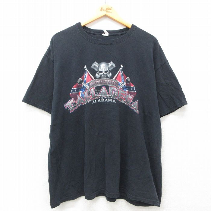 半袖Tシャツ スカル ブラック XL | 古着