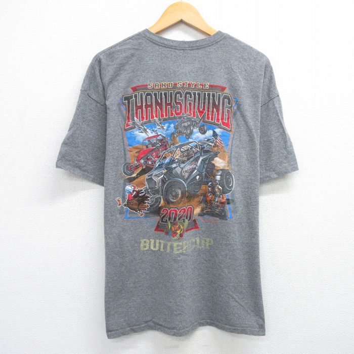半袖Tシャツ レーシングカー グレー XL | 古着