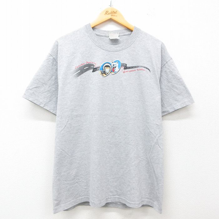 ヘインズ 00s 半袖Tシャツ ルート66 グレー L | 古着