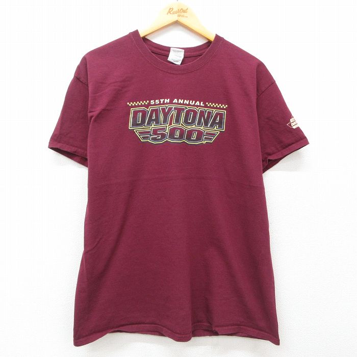 L★古着 半袖 Tシャツ メンズ デイトナ500 コットン クルーネック エンジ 25jun13 中古