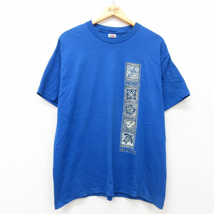 フルーツオブザルーム 00s 半袖Tシャツ サーフィン ブルー XL | 古着