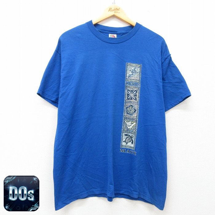 フルーツオブザルーム 00s 半袖Tシャツ サーフィン ブルー XL | 古着