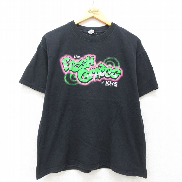 【50%OFF】XL★古着 半袖 ビンテージ Tシャツ メンズ 00年代 00s 車 FreSH GrAdes コットン クルーネック 黒 ブラック 25jun13 中古