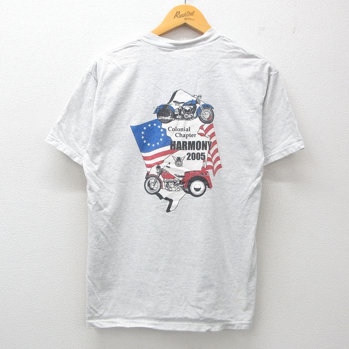 00s 半袖Tシャツ バイク ライトグレー M | 古着