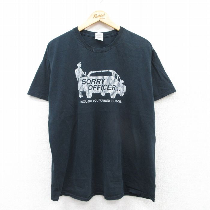 00s 半袖Tシャツ 車 ブラック XL | 古着
