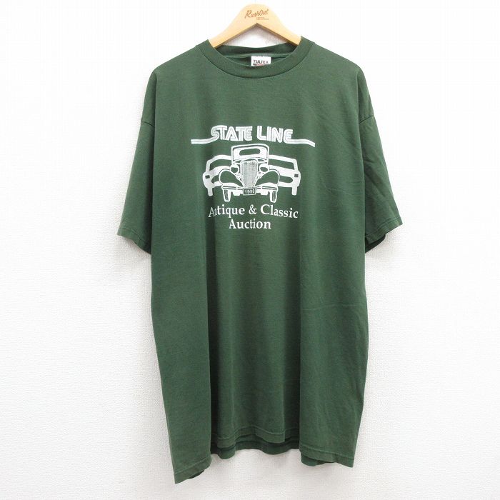 TULTEX 90s 半袖Tシャツ 車 グリーン XL | 古着