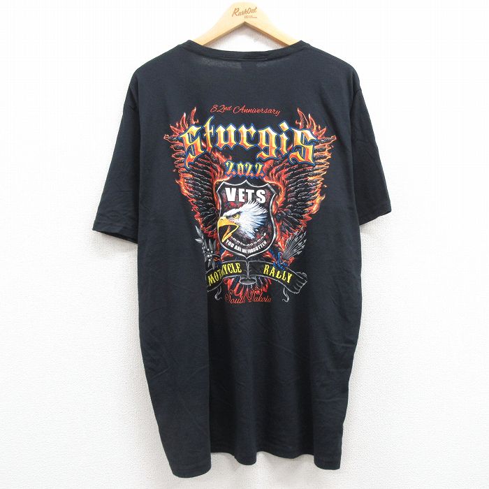 スタージス 半袖Tシャツ ワシ ブラック XL | 古着