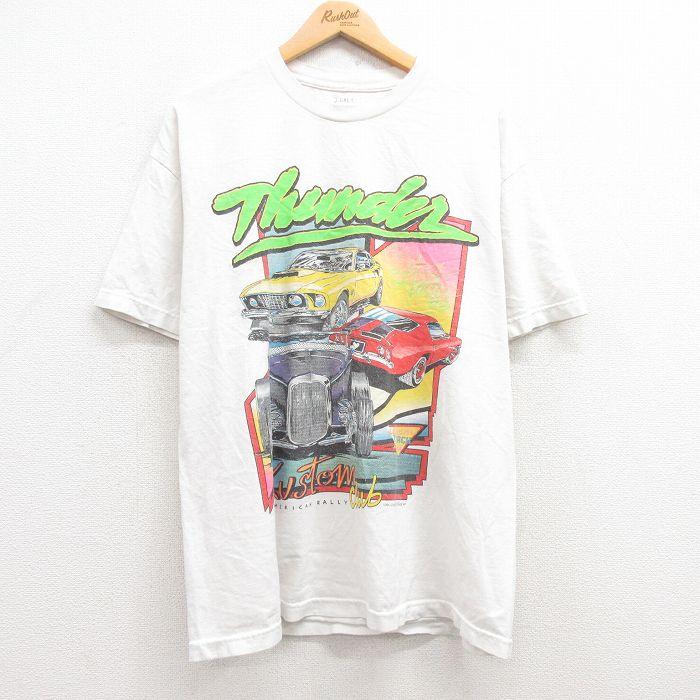 【50%OFF】ジョンガルト 半袖Tシャツ 車 ホワイト XL | 古着