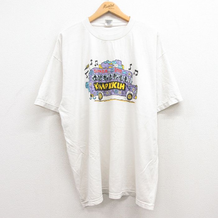 90s 半袖Tシャツ バス ホワイト XL | 古着