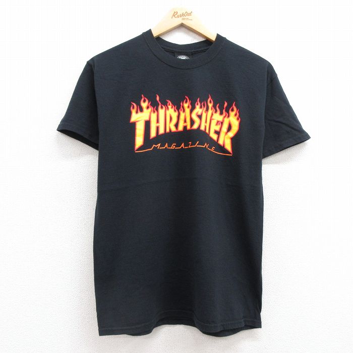スラッシャー 半袖Tシャツ ビッグロゴ ブラック M | 古着