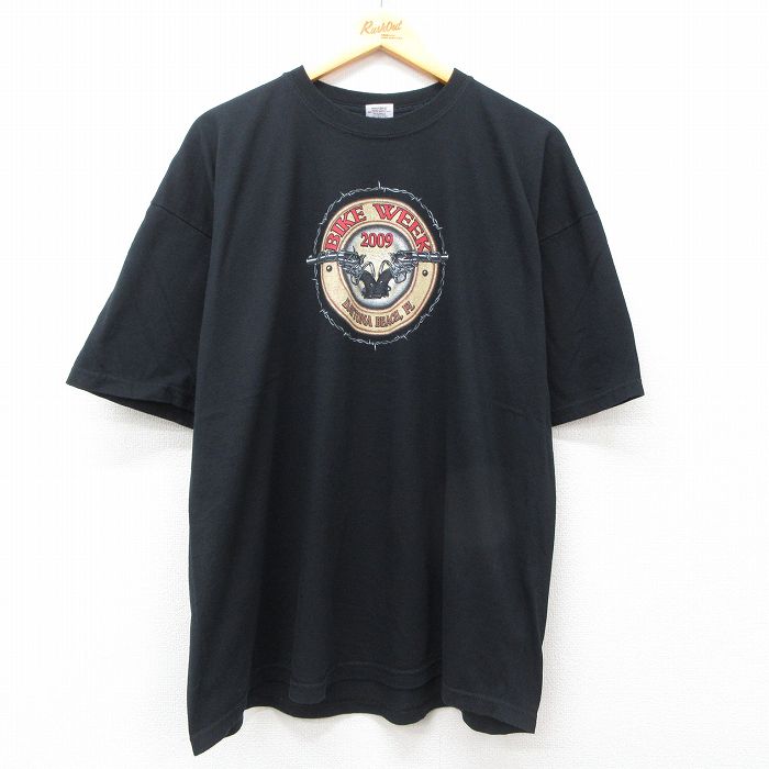 00s 半袖Tシャツ バイク ブラック XL | 古着