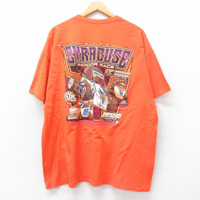 半袖Tシャツ シラキュース レーシングカー オレンジ XL | 古着