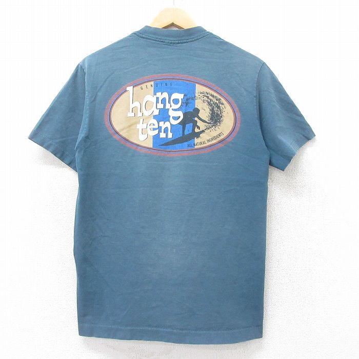ハンテン 90s 半袖Tシャツ ビッグロゴ グリーン M | 古着
