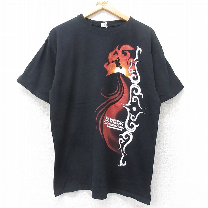 00s 半袖Tシャツ BIG ROCK バイク ブラック L | 古着