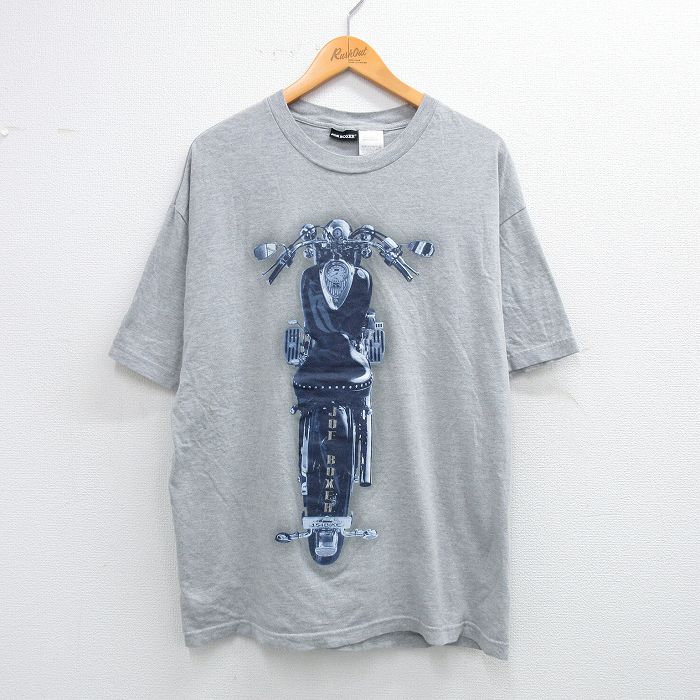 00s 半袖Tシャツ バイク グレー XL | 古着