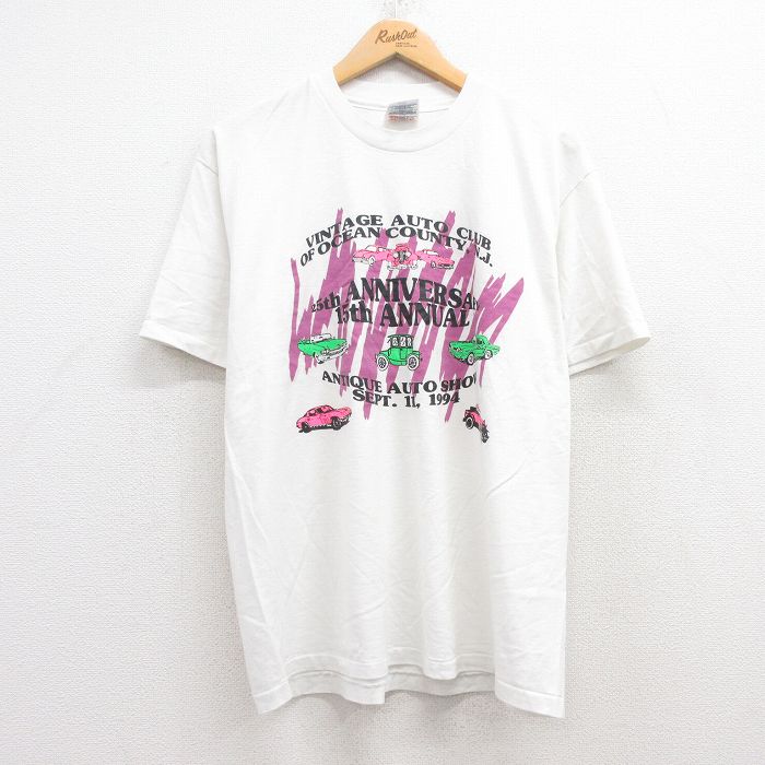 ヘインズ 90s 半袖Tシャツ 車 ホワイト L | 古着