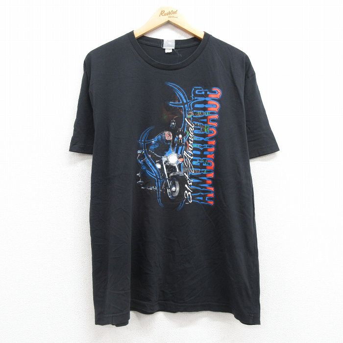 半袖Tシャツ バイク ブラック XL | 古着