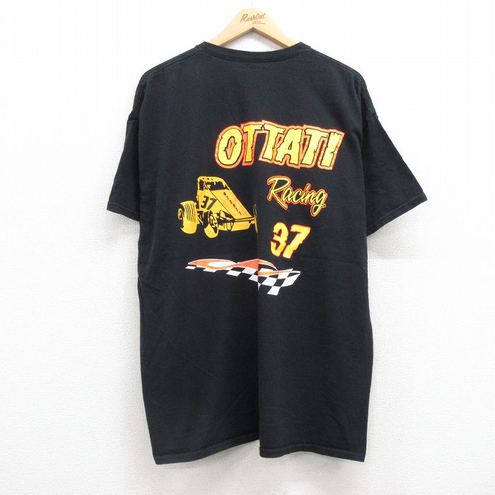 OTTATI 半袖Tシャツ レーシングカー ブラック XL | 古着