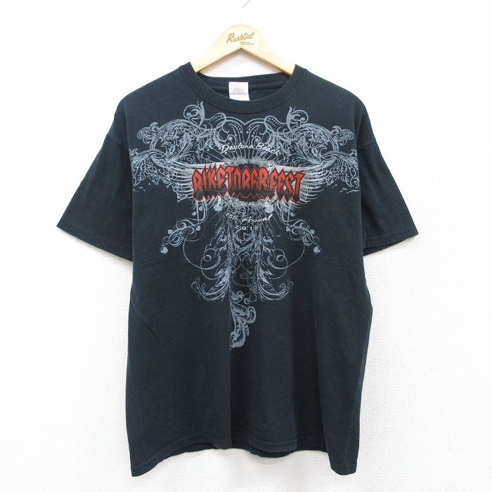 半袖Tシャツ バイクトーバーフェスト ブラック L | 古着