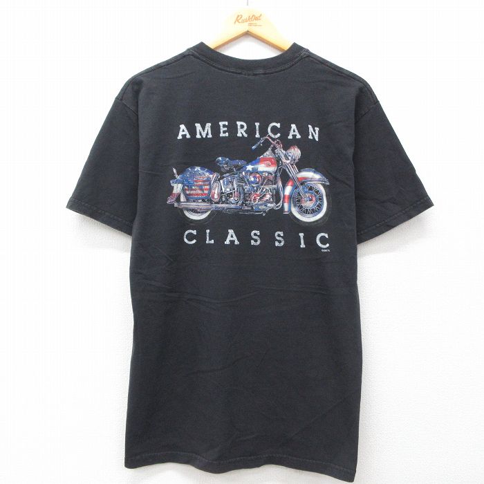 00s 半袖Tシャツ バイク ブラック M | 古着