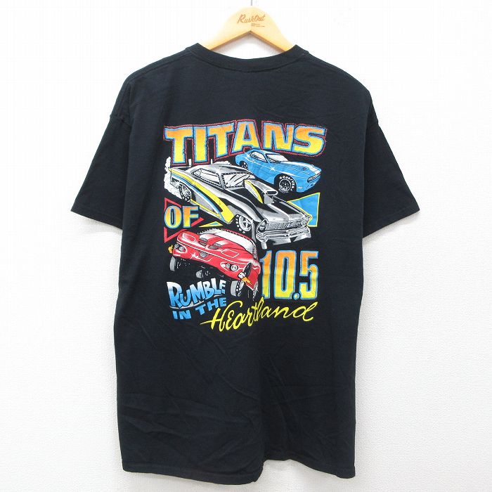 オザークレースウェイ 半袖Tシャツ TITANSプリント ブラック XL | 古着