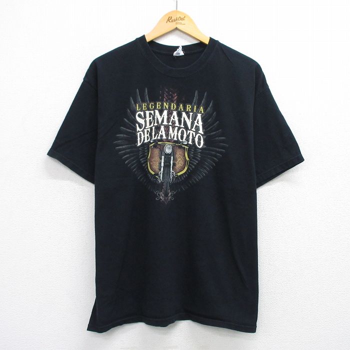 半袖Tシャツ バイク ブラック XL | 古着