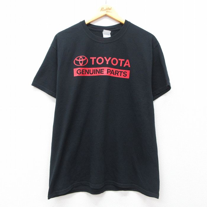 L★古着 半袖 ビンテージ Tシャツ メンズ 00年代 00s トヨタ TOYOTA クルーネック 黒 ブラック 25jul31 中古