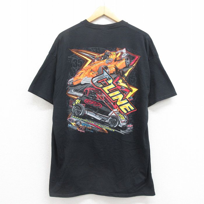半袖Tシャツ レーシングカー ブラック XL | 古着