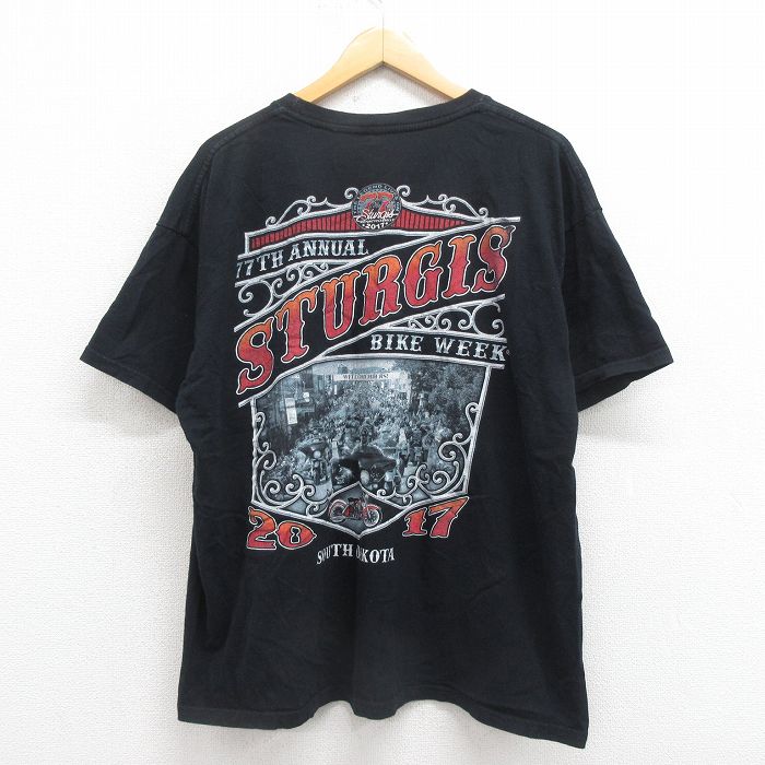 スタージス 半袖Tシャツ ブラック XL | 古着
