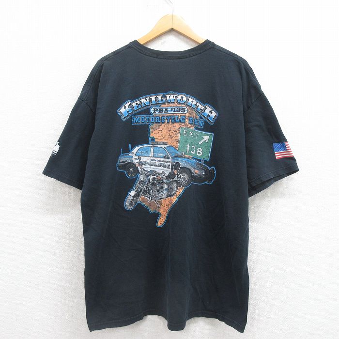【50%OFF】半袖Tシャツ バイクパトカー ブラック XL | 古着
