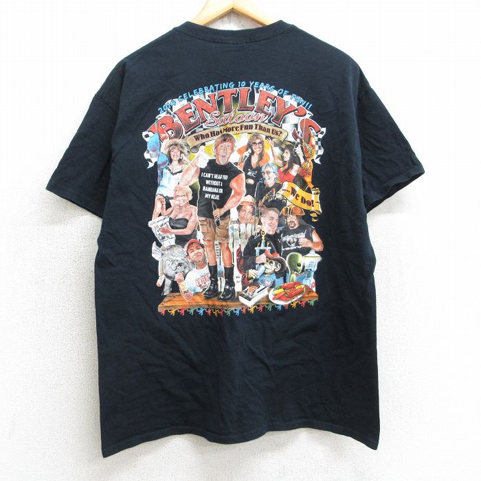 Tシャツ半袖 ベントレー 胸ポケット ブラック L | 古着
