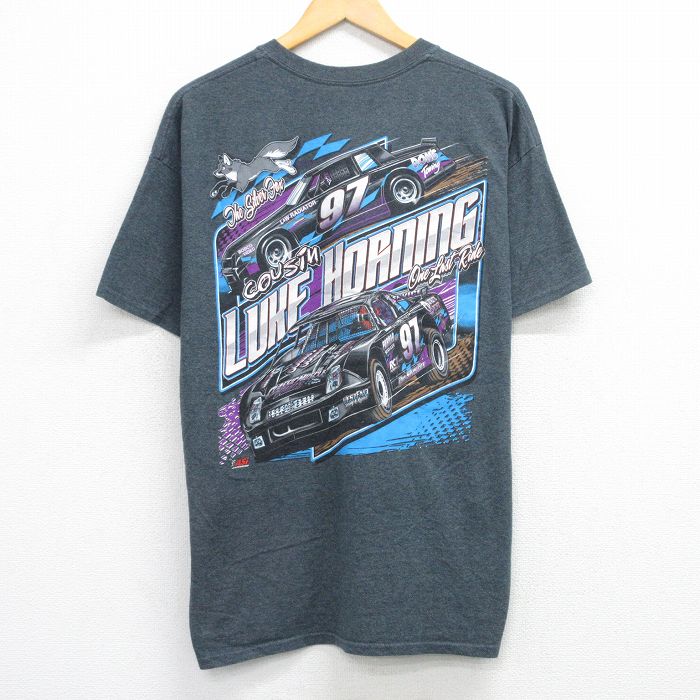 半袖Tシャツ レーシングカー グレー XL | 古着