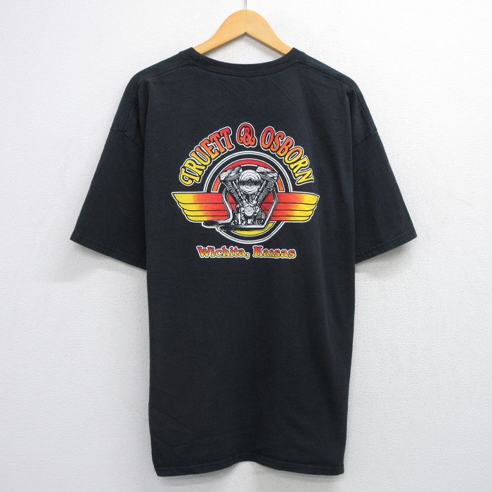 エンジン 半袖Tシャツ 胸ポケット付き ブラック XL | 古着