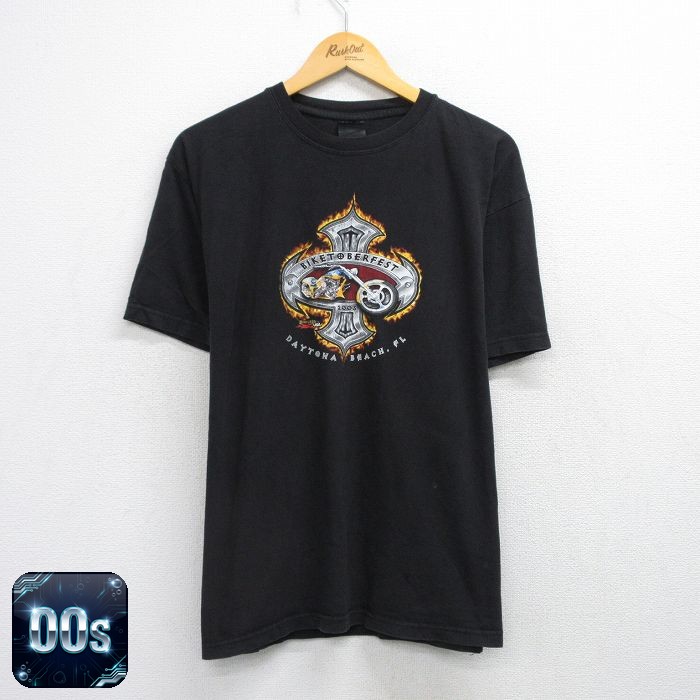 00s 半袖Tシャツ デイトナビーチ ブラック XL | 古着