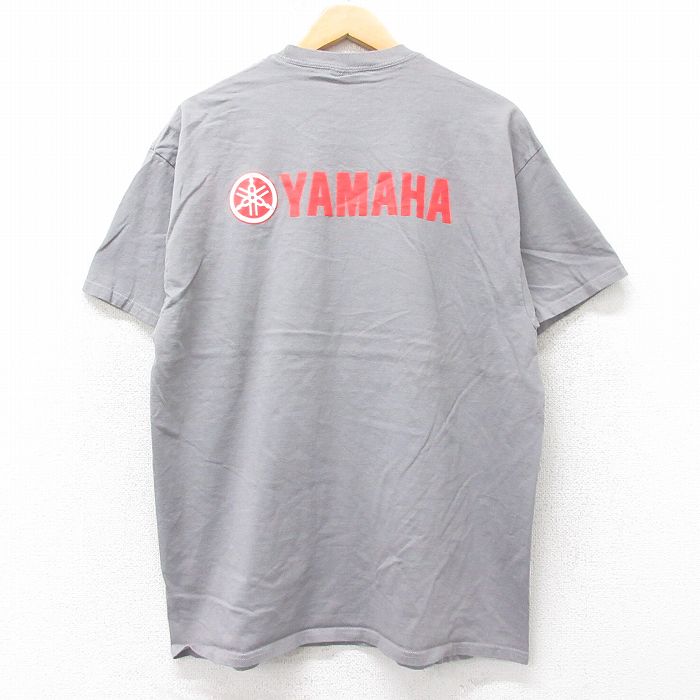 XL★古着 半袖 ビンテージ Tシャツ メンズ 00年代 00s ヤマハ YAMAHA コットン クルーネック グレー 25aug29 中古